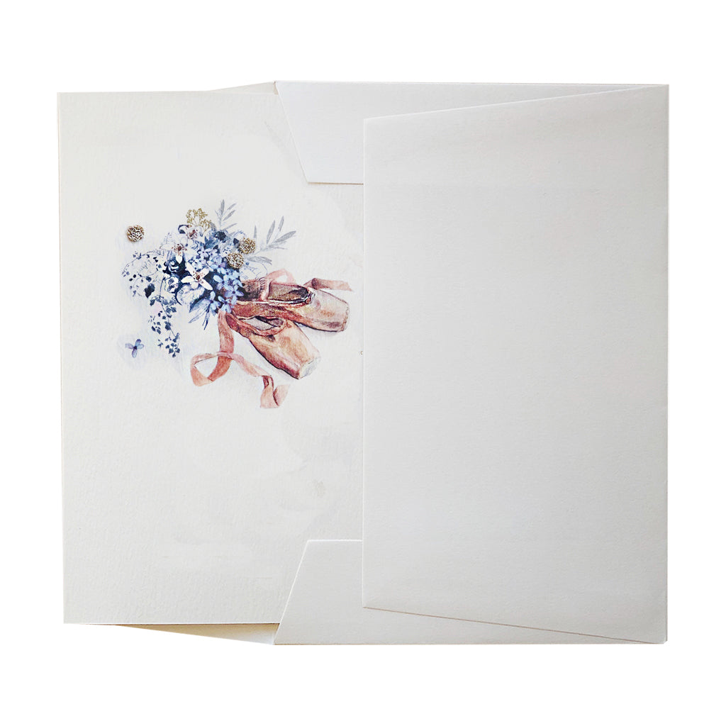 Pointe Shoes Posy Greeting Card