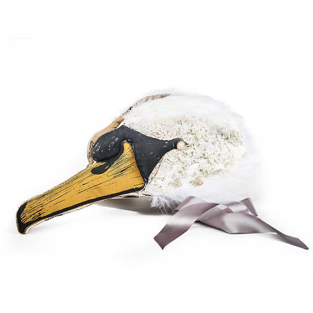 White Swan Feathered Headdress