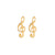 gold plated Treble Clef Stud Earrings